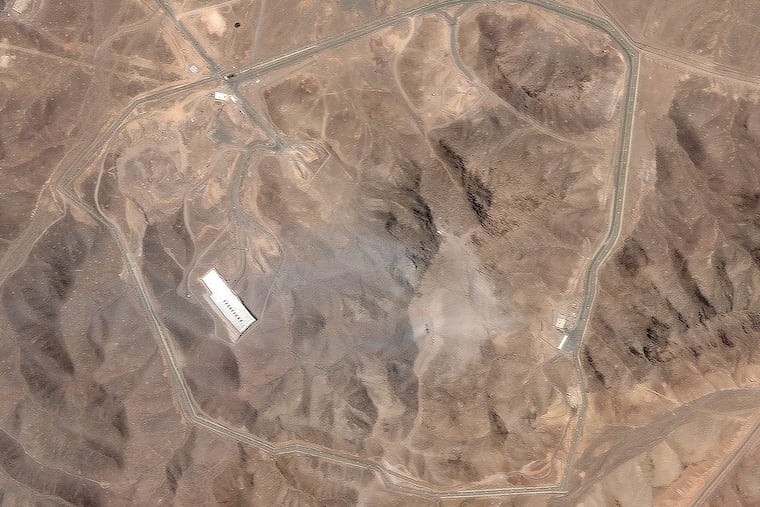 This satellite picture by Planet Labs PBC shows Iran's underground nuclear enrichment site at Fordo after a U.S. airstrike targeted the facility.