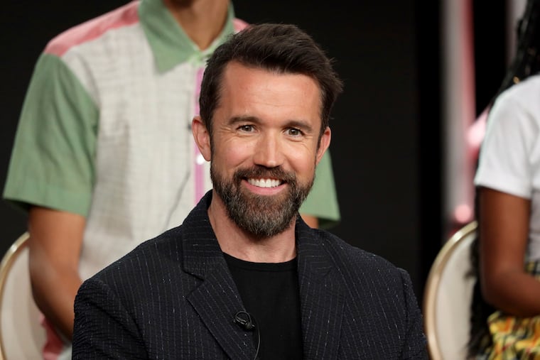 Rob McElhenney speaks at the "Mythic Quest: Raven's Banquet," panel during the Apple+ TCA 2020 Winter Press Tour at the Langham Huntington, Sunday, Jan. 19, 2020, in Pasadena, Calif. (Photo by Willy Sanjuan/Invision/AP)