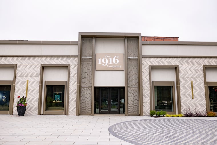 The outside of The 1916 Company, a 7,500-square-foot jewelry showroom in Ardmore.