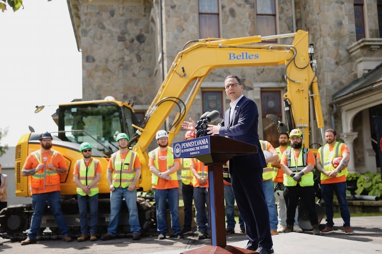 Gov. Josh Shapiro announces a $20 billion investment by Amazon in Pennsylvania data centers in Salem Township and Falls Township.
