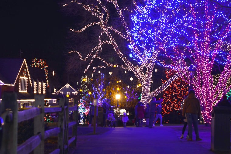 Peddler's Village in Bucks County has more than 65 locally owned shops and boutiques that play home to a renowned light display and gingerbread show.