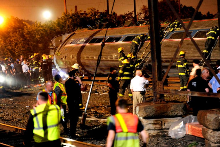 The scene of the Amtrak Train 188 crash in 2015.