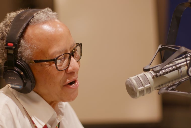 Nikki Giovanni in an interview with Marty Moss-Coane on WHYY in 2017, featured in "Going to Mars: The Nikki Giovanni Project." The documentary is streaming on Max.