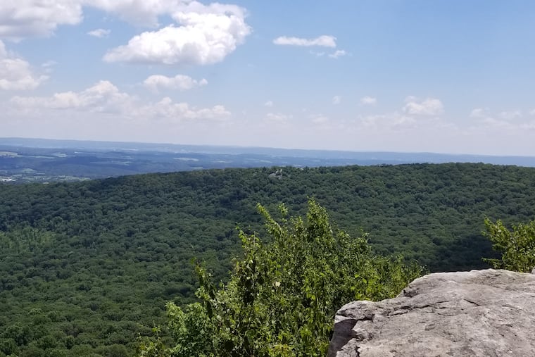 An Inquirer reader captured this photograph while hiking the Pennsylvania section of the Appalachian Trail in Berks County. The Pinnacle overlook, pictured here, is a popular spot along the trail.