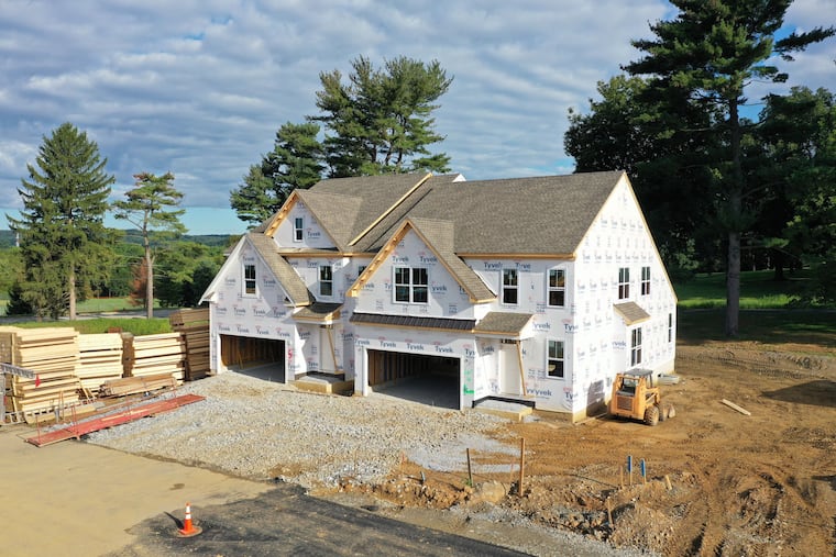 File photo of a house under construction by Chester County-based Southdown Homes, which this month lost a group of court cases in which homeowners accused the builder of constructing defective homes.